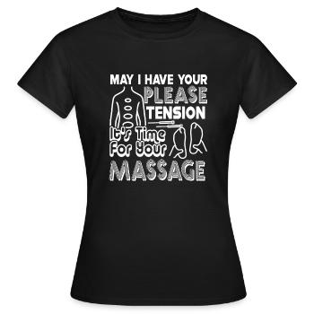 Massage Therapist Time For Your Massage - Women's T-Shirt - black - Front - AI Model Female 172 dark (172cm)