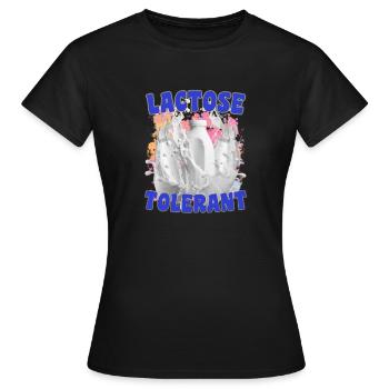 Produits laitiers sans lactose sans lait Produits amusants - T-shirt Femme - noir - Devant - AI Model Female 172 dark (172cm)