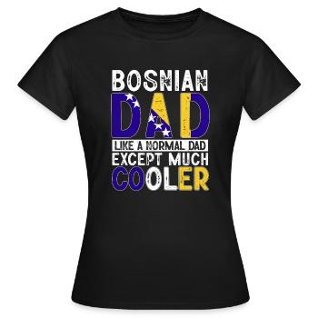 Bosnie-Herzégovine Drapeau Bosnie - T-shirt Femme - noir - Devant - AI Model Female 172 dark (172cm)