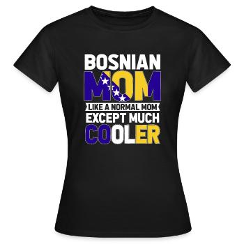 Bosnien und Herzegowina Flagge Bosnien - Frauen T-Shirt - Schwarz - Vorne - AI Model Female 172 dark (172cm)