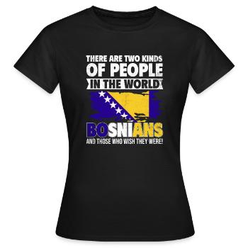 Bosnien und Herzegowina Flagge Bosnien - Frauen T-Shirt - Schwarz - Vorne - AI Model Female 172 dark (172cm)