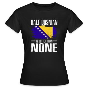 Bosnien und Herzegowina Flagge Bosnien - Frauen T-Shirt - Schwarz - Vorne - AI Model Female 172 dark (172cm)