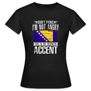 Bosnien und Herzegowina Flagge Bosnien - Frauen T-Shirt - Schwarz - Vorne - AI Model Female 172 dark (172cm)