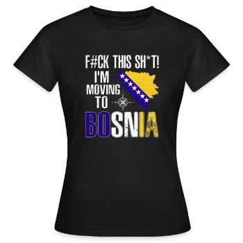 Bosnien und Herzegowina Flagge Bosnien - Frauen T-Shirt - Schwarz - Vorne - AI Model Female 172 dark (172cm)