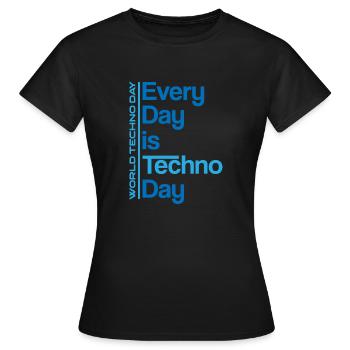 Welt-Techno-Tag Hard Dark Acid Techno - Frauen T-Shirt - Schwarz - Vorne - AI Model Female 172 dark (172cm)