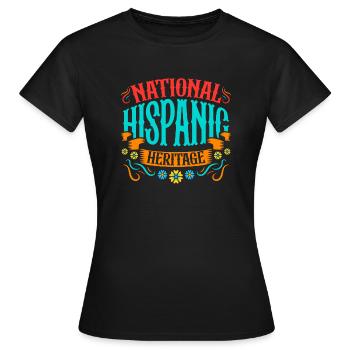 National Hispanic Heritage Holiday Heritage - Women's T-Shirt - black - Front - AI Model Female 172 dark (172cm)