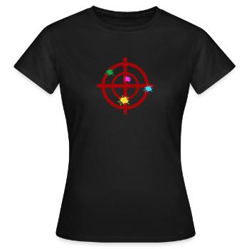 Cool Paintball Lover Target Sports Paintballer - T-shirt Femme - noir - Devant - AI Model Female 172 dark (172cm)
