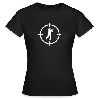 Paintball Fadenkreuz Paintballing Spieler Ziel - Frauen T-Shirt - Schwarz - Vorne - AI Model Female 172 dark (172cm)