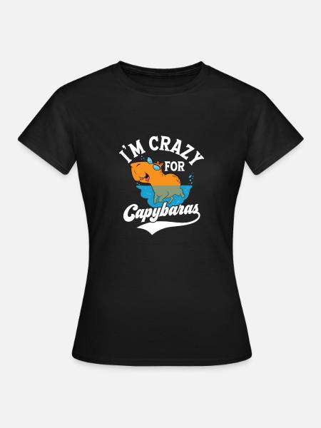 I'm Crazy For Capybaras Capybara Mammal - Dame-T-shirt - sort