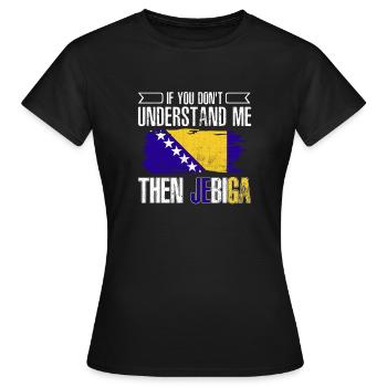Bosnien und Herzegowina Flagge Bosnien - Frauen T-Shirt - Schwarz - Vorne - AI Model Female 172 dark (172cm)