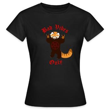 Bad vibes only - T-shirt Femme - noir - Devant - AI Model Female 172 dark (172cm)