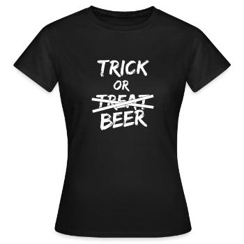 Astuce ou bière - T-shirt Femme - noir - Devant - AI Model Female 172 dark (172cm)