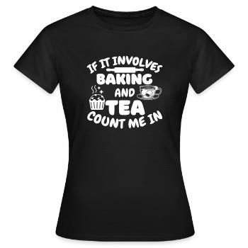 Boulanger Confiserie Confiserie Boulangerie Boulangerie - T-shirt Femme - noir - Devant - AI Model Female 172 dark (172cm)