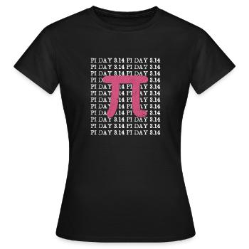 Drôle Pi Day Math Symbol Rose 14 Mars National - T-shirt Femme - noir - Devant - AI Model Female 172 dark (172cm)