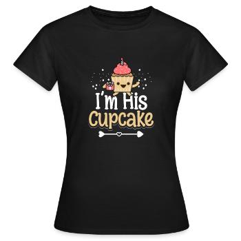 Je suis son chef pâtissier cuisinier Cute Baker - T-shirt Femme - noir - Devant - AI Model Female 172 dark (172cm)