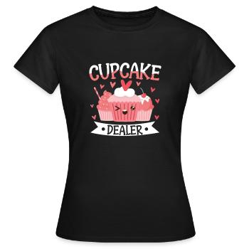 Chef pâtissier boulanger Cuisinier Joli marchand de cupcakes - T-shirt Femme - noir - Devant - AI Model Female 172 dark (172cm)