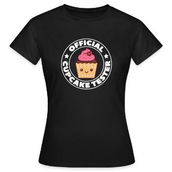 Testeur officiel de cupcakes Baking Cute Baker Pastry C - T-shirt Femme - noir - Devant - AI Model Female 172 dark (172cm)