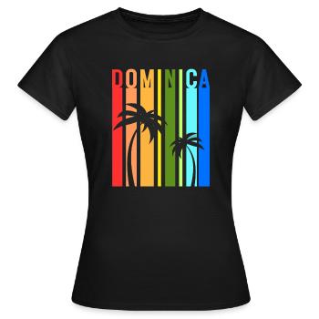 Dominique Idée de vacances sur les îles des Caraïbes - T-shirt Femme - noir - Devant - AI Model Female 172 dark (172cm)