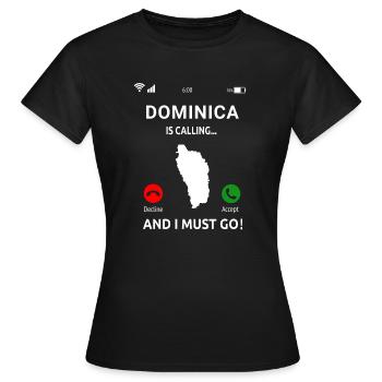 Dominique Idée de vacances sur les îles des Caraïbes - T-shirt Femme - noir - Devant - AI Model Female 172 dark (172cm)