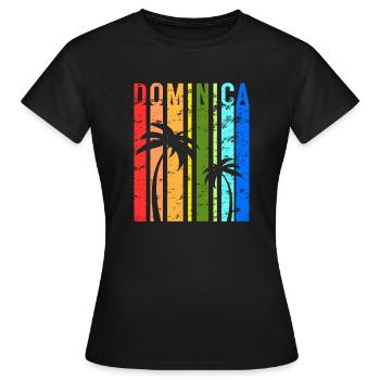 Dominique Idée de vacances sur les îles des Caraïbes - T-shirt Femme - noir - Devant - AI Model Female 172 dark (172cm)
