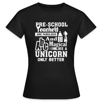 Preschool Teacher Preschool Teacher Magical - Women's T-Shirt - black - Front - AI Model Female 172 dark (172cm)