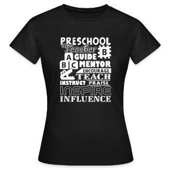 Preschool Teacher Preschool Teacher Mentor - Women's T-Shirt - black - Front - AI Model Female 172 dark (172cm)
