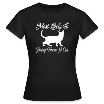 Funny Saying Kittens Owner Enthusiasts Feline Men - Women's T-Shirt - black - Front - AI Model Female 172 dark (172cm)