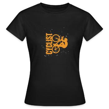 Cyclist Fahrradfahrer - Frauen T-Shirt - Schwarz - Vorne - AI Model Female 172 dark (172cm)