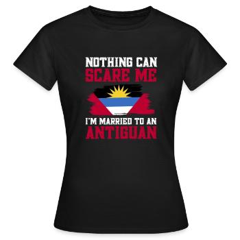 Antigua and Barbuda flag - Women's T-Shirt - black - Front - AI Model Female 172 dark (172cm)