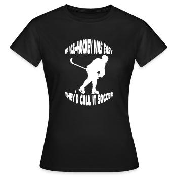 Joueur de hockey sur glace Fan de hockey sur glace Équipe de hockey sur glace - T-shirt Femme - noir - Devant - AI Model Female 172 dark (172cm)