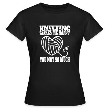 Knitting Tailor Crochet Knitter - Women's T-Shirt - black - Front - AI Model Female 172 dark (172cm)