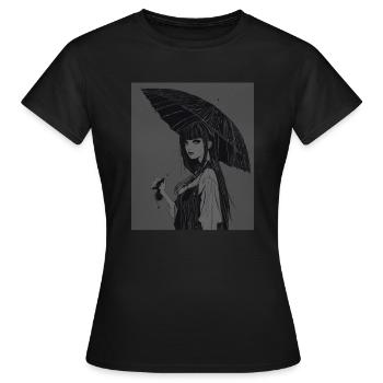 Wednesday Umbrella, Gothic - Women's T-Shirt - black - Front - AI Model Female 172 dark (172cm)