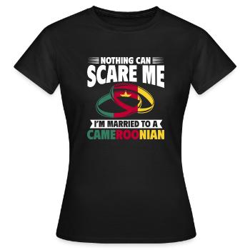 Flag of Cameroon Cameroon - Women's T-Shirt - black - Front - AI Model Female 172 dark (172cm)