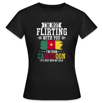 Flag of Cameroon Cameroon - Women's T-Shirt - black - Front - AI Model Female 172 dark (172cm)