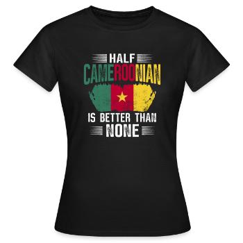 Flag of Cameroon Cameroon - Women's T-Shirt - black - Front - AI Model Female 172 dark (172cm)