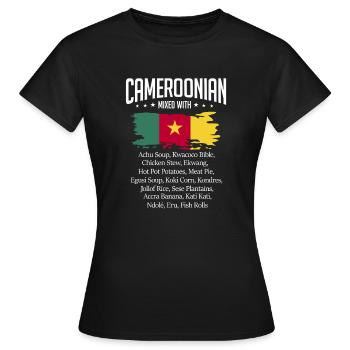 Flag of Cameroon Cameroon - Women's T-Shirt - black - Front - AI Model Female 172 dark (172cm)