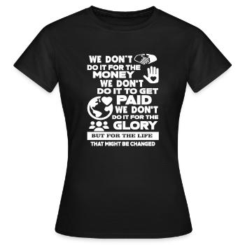 Social Worker Social Worker For The Life - Women's T-Shirt - black - Front - AI Model Female 172 dark (172cm)