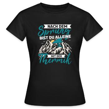 Drachenfliegen Hängegleiter - Frauen T-Shirt - Schwarz - Vorne - AI Model Female 172 dark (172cm)