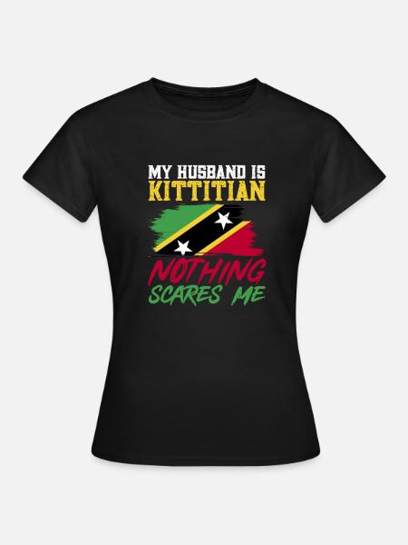 Flag of Saint Kitts and Nevis - Women's T-Shirt - black