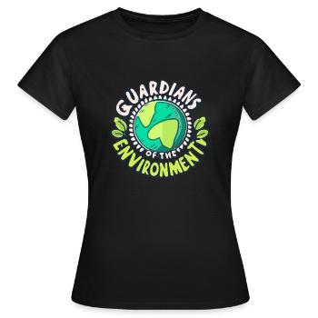 GUARDIANS OF THE ENVIRONMENT - Women's T-Shirt - black - Front - AI Model Female 172 dark (172cm)