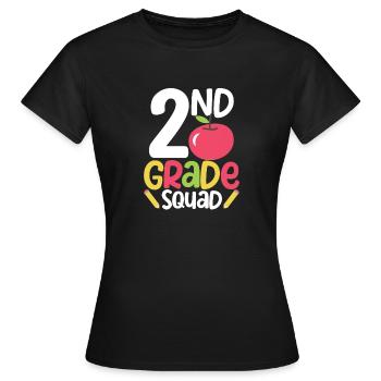 2nd Grade Squad Second Teacher Student Team Back - T-shirt Femme - noir - Devant - AI Model Female 172 dark (172cm)