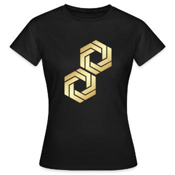 HEXAGONE - T-shirt Femme - noir - Devant - AI Model Female 172 dark (172cm)
