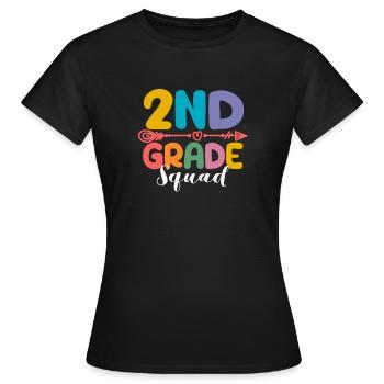 2nd Grade Squad Second Teacher Student 100th Day - Frauen T-Shirt - Schwarz - Vorne - AI Model Female 172 dark (172cm)
