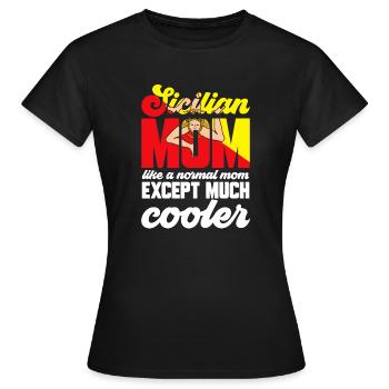 Sicily Flag Italy Sicily - Women's T-Shirt - black - Front - AI Model Female 172 dark (172cm)