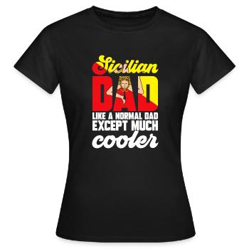 Sicily Flag Italy Sicily - Women's T-Shirt - black - Front - AI Model Female 172 dark (172cm)