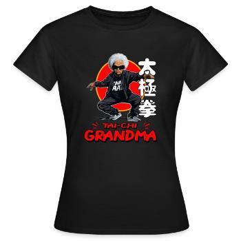 Tai Chi Grandma - Women's T-Shirt - black - Front - AI Model Female 172 dark (172cm)