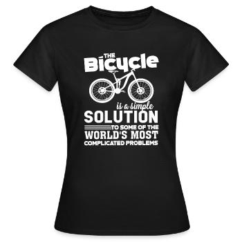 Bicycle Bicycle Is A Simple Solution - Women's T-Shirt - black - Front - AI Model Female 172 dark (172cm)