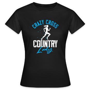 folle cross-country lady Design pour une dame de cross-country - T-shirt Femme - noir - Devant - AI Model Female 172 dark (172cm)