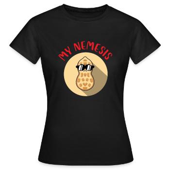 Peanut My Nemesis - Food Allergy Awareness Peanut - Women's T-Shirt - black - Front - AI Model Female 172 dark (172cm)