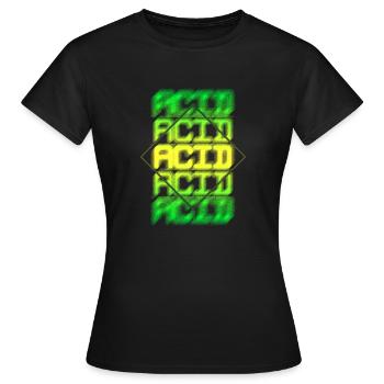 Acid House Techno EDM Party Festival DJ Electro - Frauen T-Shirt - Schwarz - Vorne - AI Model Female 172 dark (172cm)